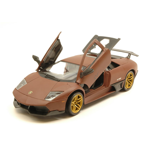 LAMBORGHINI MURCIELAGO LP670-4 SV 2010 SATIN SERIES MATT BROWN 1:24 MotorMax Auto Stradali Modellino