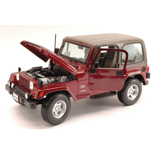 JEEP WRANGLER SAHARA 2007 AMARANT METALLIC 1:18 Maisto Auto Stradali Modellino