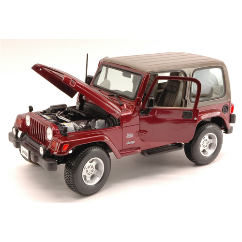 JEEP WRANGLER SAHARA 2007 AMARANT METALLIC 1:18 Maisto Auto Stradali Modellino