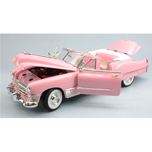 CADILLAC COUPE' DEVILLE 1949 PINK 1:18 Yat Ming Auto Stradali Modellino
