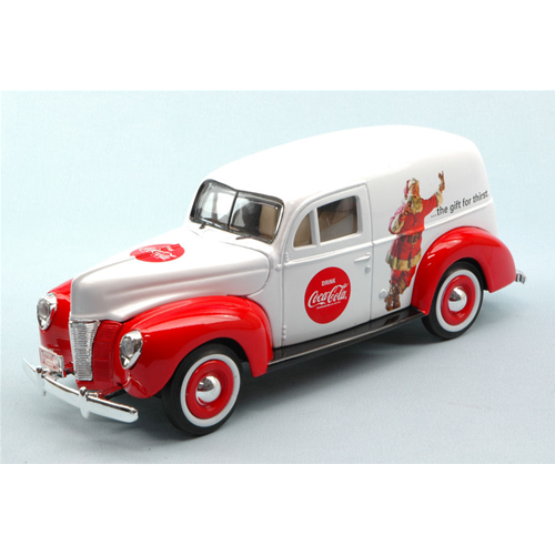 FORD SEDAN DELIVERY 1940 WHITE/RED COCA COLA 1:24 Motorcity Classics Veicoli Commerciali Modellino