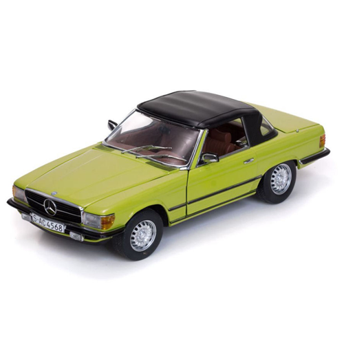 MERCEDES 350 SL CLOSED CONVERTIBLE 1977 MIMOSA YELLOW 1:18 SunStar Auto Stradali Modellino