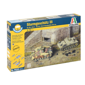 SD.KFZ 142/1STURMGESCHUTZ III FAST ASSEMBLY KIT 1:72 Italeri Kit Mezzi Militari Modellino