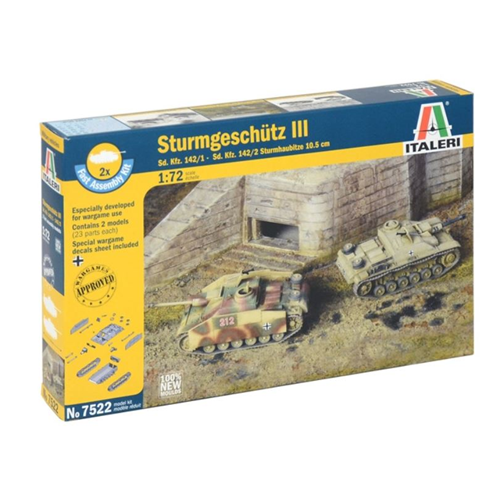 SD.KFZ 142/1STURMGESCHUTZ III FAST ASSEMBLY KIT 1:72 Italeri Kit Mezzi Militari Modellino