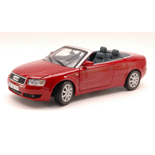 AUDI A4 CABRIOLET 2000 RED 1:18 MotorMax Auto Stradali Modellino