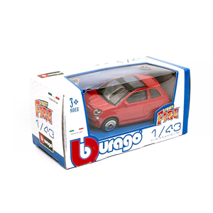 FIAT 500 2008 RED 1:43 Burago Auto Stradali Modellino