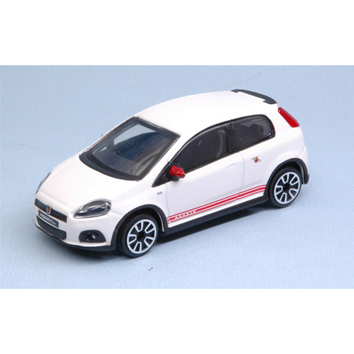 FIAT GRANDE PUNTO ABARTH 2014 WHITE 1:43 Burago Auto Stradali Modellino