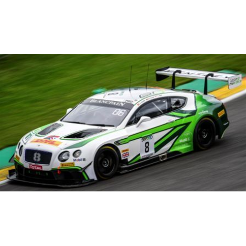 BENTLEY CONTINENTAL GT3 N.8 2nd 24H SPA 2017 SOULET-ABRIL-SOUCEK 1:43 Spark Model Auto Competizione Modellino