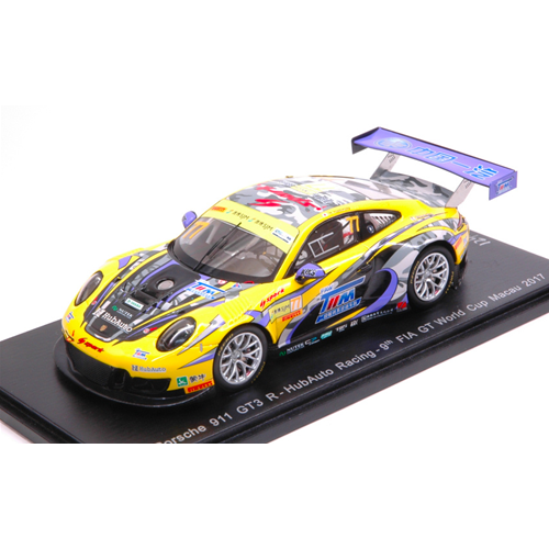 PORSCHE 911 GT3R (991) N.77 FIA GT WORLD CUP MACAU 2017 H.YOSHIMOTO 1:43 Spark Model Auto Competizione Modellino