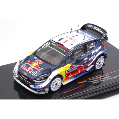 FORD FIESTA WRC N.1 WINNER MONTE CARLO 2018 S.OGIER-J.INGRASSIA 1:43 Ixo Model Auto Rally Modellino