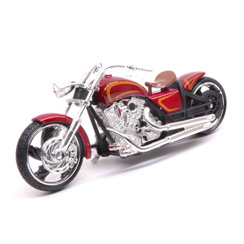 IRON CHOPPER RED METALLIC 1:18 MotorMax Moto Modellino