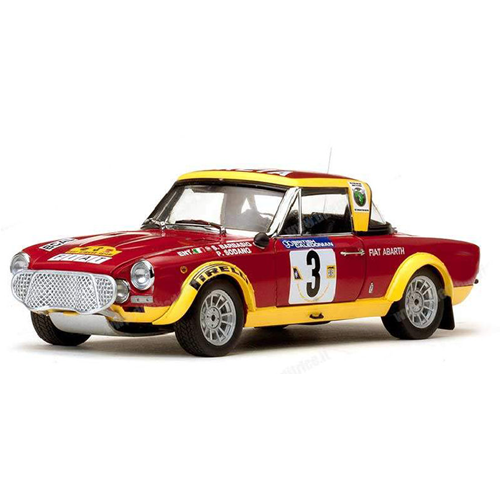 FIAT 124 ABARTH N.3 RETIRED SAFARI 1974 S.BARBASIO-P.SODANO 1:18 SunStar Auto Rally Modellino