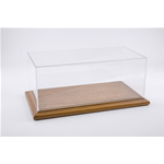 MOLSHEIM DISPLAY CASE WITH WALNUT (NOCE) COLOR WOOD BASE (WIDE EDGE) 1:18 Atlantic-case Vetrine Modellino