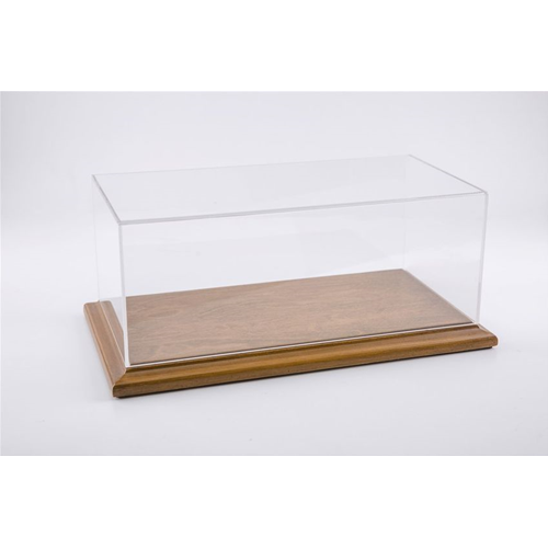 MOLSHEIM DISPLAY CASE WITH WALNUT (NOCE) COLOR WOOD BASE (WIDE EDGE) 1:24 Atlantic-case Vetrine Modellino