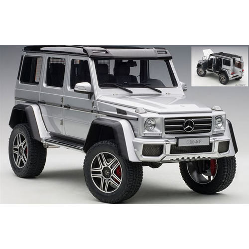 MERCEDES G500 4x4-2 2016 SILVER 1:18 AutoArt Auto Stradali Modellino