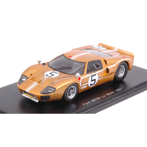 FORD MK IIB N.5 ACCIDENT LE MANS 1967 R.McCLUSKEY-F.GARDNER 1:43 Spark Model Auto Competizione Modellino