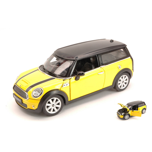 MINI COOPER CLUBMAN 2007 YELLOW 1:24 Rastar Auto Stradali Modellino