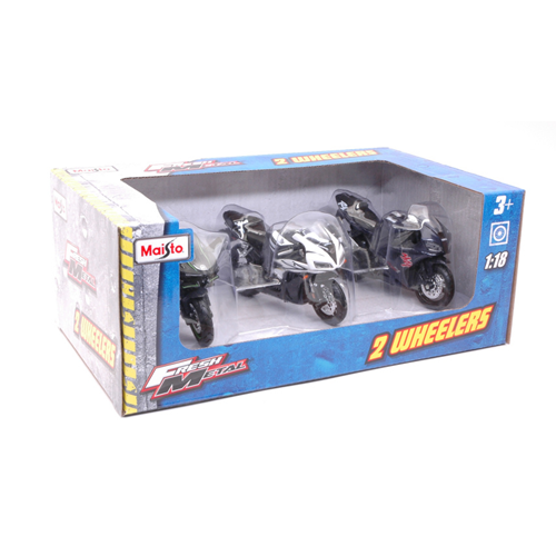 SET 3 JAPAN MOTO STRADALI (Yamaha R1, Honda CBR, Kawasaki) 1:18  Maisto Moto Modellino