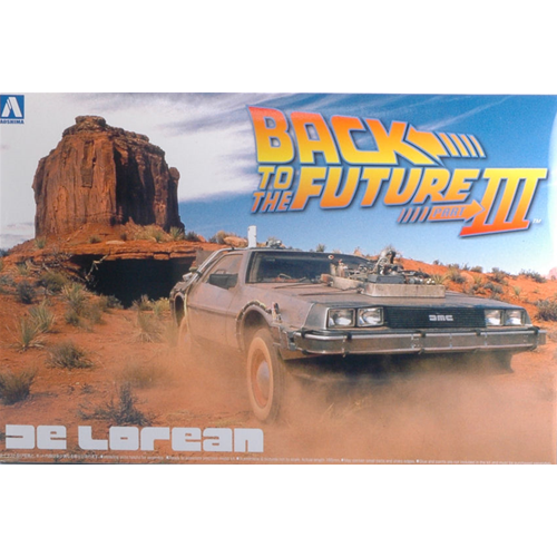 DE LOREAN "BACK TO THE FUTURE III" RITORNO AL FUTURO III KIT 1:24 Aoshima Kit Auto Modellino