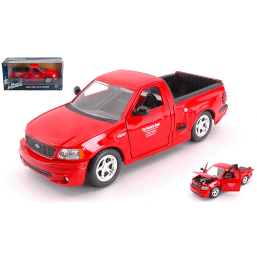 BRIAN'S FORD F-150 SVT LIGHTNING 1999(2001) FAST & FURIOUS  RED  1:24 Jada Toys Movie Modellino