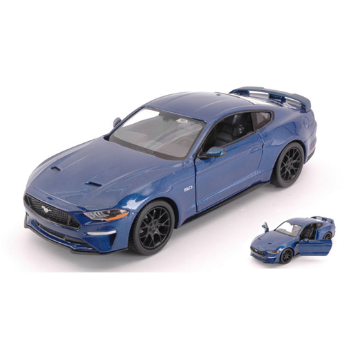 FORD MUSTANG GT 2018 BLUE 1:24 MotorMax Auto Stradali Modellino