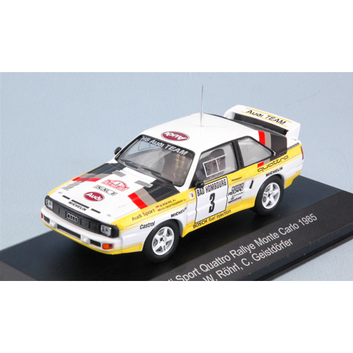 AUDI QUATTRO N.3 2nd MONTE CARLO 1985 W.ROHRL-C.GEISTDORFER 1:43    CMR Classic Model Replicars Auto Rally Modellino