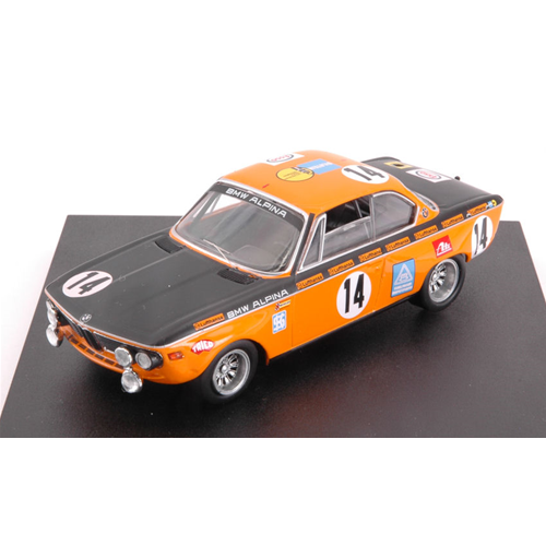 BMW 2800CS AlLPINA N.14 1st 24H SPA 1970 KELLENRS/HUBER 1:43 Trofeu Auto Rally Modellino