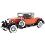 CADILLAC 341B CONVERTIBLE COUPE' ORANGE/BROWN 1929 1:18 Bos Model Auto d'Epoca Modellino