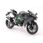 KAWASAKI NINJA H2 2015 BLACK/GREEN 1:12 Aoshima Moto Modellino