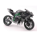 KAWASAKI NINJA H2r 2015 BLACK/GREEN 1:12 Aoshima Moto Modellino