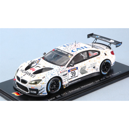BMW M6 N.39 2nd VLN 2016 ROUND 3 L.LUHR-M.TOMCZYK-J.EDWARDS 1:43 Spark Model Auto Competizione Modellino