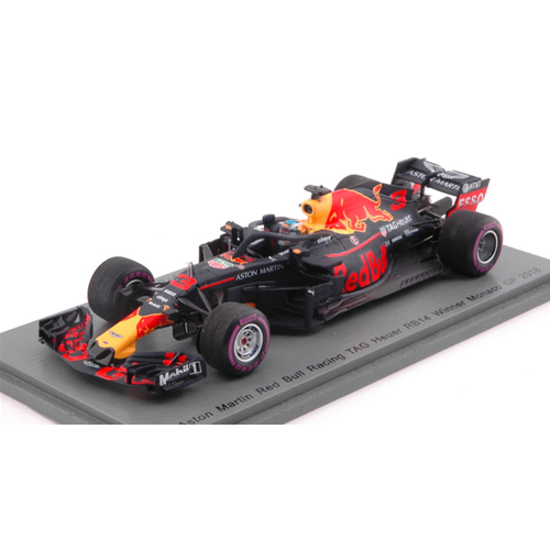 RED BULL RB14 D.RICCIARDO 2018 N.3 WINNER MONACO GP/RED BULL 250th RACE 1:43 Spark Model Formula 1 Modellino