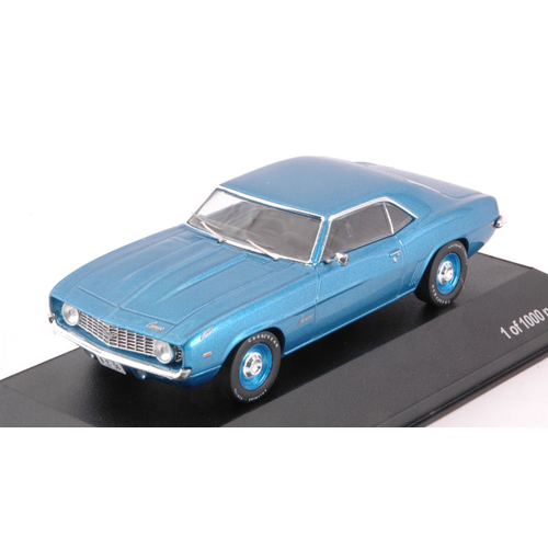 CHEVROLET CAMARO 1969 METALLIC BLUE 1:43 Whitebox Auto Stradali Modellino