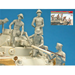 GERMAN TANK CREW AFRIKA KORPS KIT 1:35 Miniart Kit Figure Militari Die Cast Modellino