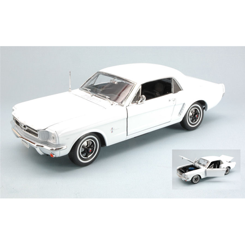 FORD MUSTANG 1964 1/2 WHITE 1:18 Welly Auto Stradali Modellino
