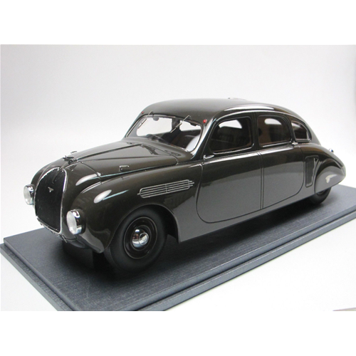 SKODA 935 1935 DARK BROWN WITH SHOWCASE 1:18 Autocult Auto d'Epoca Modellino