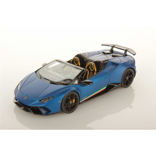 LAMBORGHINI HURACAN LP640-4 PERFORMANTE SPYDER SHINY 2017 MATT BLUE AEGEUS 1:43 Looksmart Auto Stradali Modellino