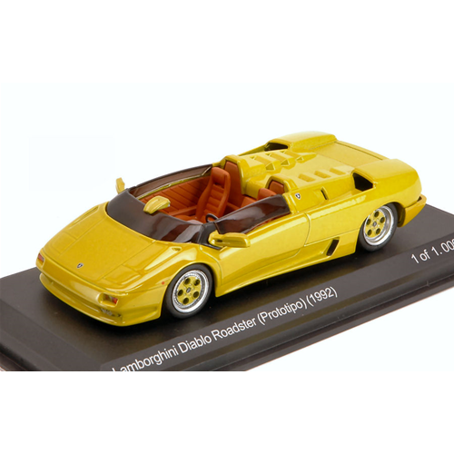 LAMBORGHINI DIABLO ROADSTER PROTOTIPO 1992 MUSTARD 1:43 Whitebox Auto Stradali Modellino