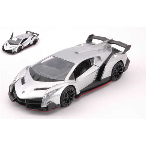 LAMBORGHINI VENENO 2017 SILVER cm 12,5 1:32 Jada Toys Auto Stradali Modellino