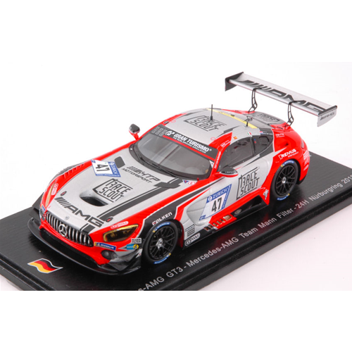 MERCEDES GT3 N.47 24 H NURBURGRING 2018 BAUMANN-MORTARA-JUNCADELLA-VAN DER ZANDE 1:43 Spark Model Auto Competizione Modellino