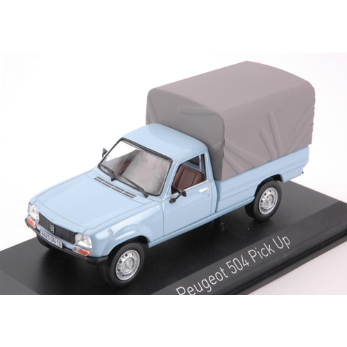 PEUGEOT 504 PICK UP CLOSED 1985 CLEAR BLUE 1:43 Norev Auto Stradali Modellino