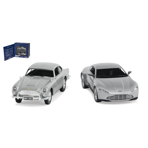 JAMES BOND 007 TWIN PACK ASTON MARTIN DB5 & ASTON MARTIN DB10 1964-2015 1:36 Corgi Movie Modellino
