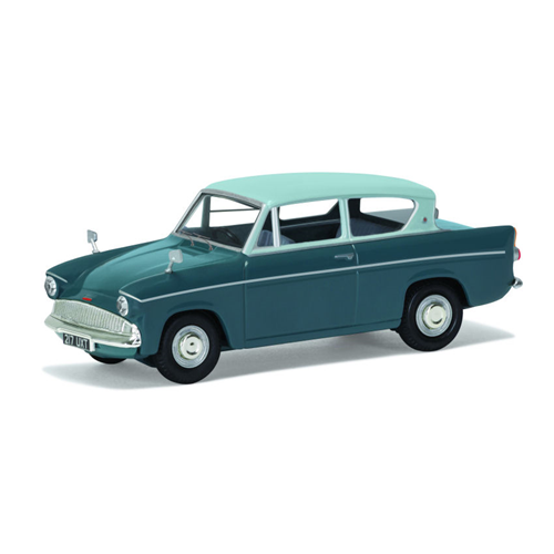 FORD ANGLIA 105E DELUXE POMPADOUR 1960 BLUE & SHARK BLUE 1:43 Vanguards Auto Stradali Modellino