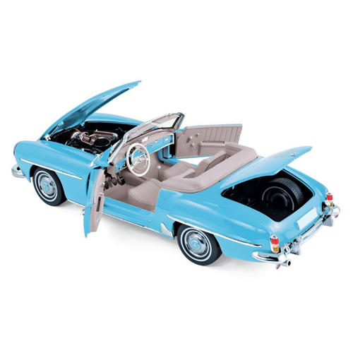 MERCEDES 190 SL 1955 BLUE 1:18 Norev Auto Stradali Modellino