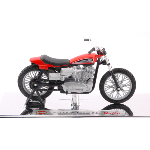 HARLEY DAVIDSON 1972 XR750 RACING BIKE ORANGE 1:18 Maisto Moto Modellino