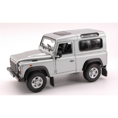 LAND ROVER DEFENDER 90 1984 SILVER 1:24 Welly Auto Stradali Modellino