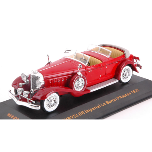 CHRYSLER IMPERIAL LE BARON PHAETON 1933 RED 1:43 Ixo Model Auto d'Epoca Modellino