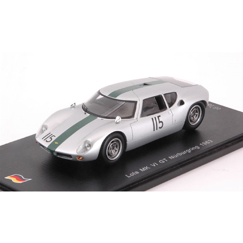 LOLA MK VI GT N.115 1000 KM NURBURGRING 1963 T.MAGGS-B.OLTHOFF 1:43    Spark Model Auto Competizione Modellino