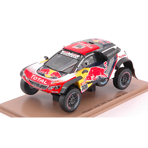PEUGEOT 3008 DKR MAXI N.308 DAKAR 2018 C.DESPRES-D.CASTERA 1:43 Spark Model Auto Rally Modellino