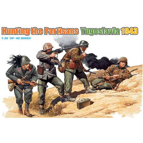 HUNTING THE PARTISAN YUGOSLAVIA 1943 KIT 1:35 Dragon Kit Figure Militari Modellino